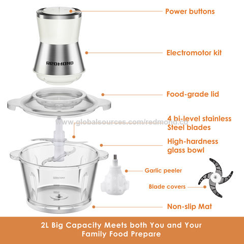 400W Vertical Chopper With Glass Bowl