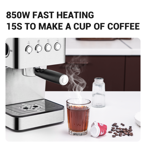 Buy Wholesale China Espresso Machine Coffee Machine 19 Bar High Pressure  Fast Heating System With Milk Frother & Coffee Maker at USD 53.76