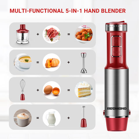 Powerful Immersion Blender Electric Hand Blender 500 Watt With Turbo Mode  Aqua