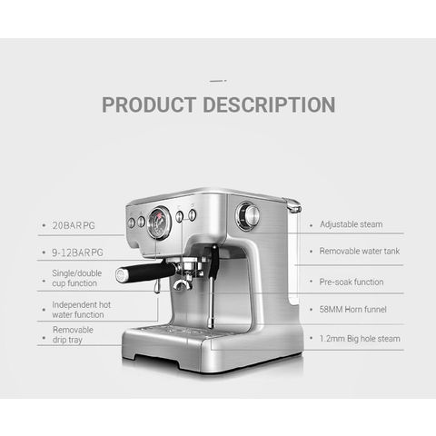 Buy Wholesale China Professional Espresso Machine Macchiato Mocha Coffee  Maker Automatic 20 Bar Coffee Machine & 20 Bar Espresso Machine at USD 135