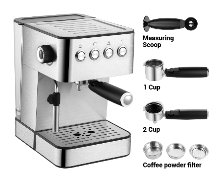 Buy Wholesale China Espresso Machine Wirsh 15 Bar Espresso Maker