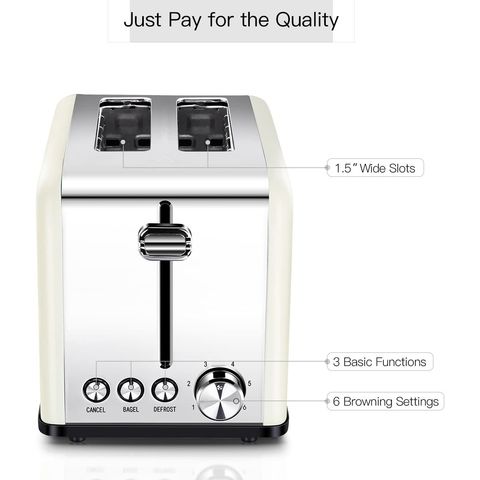 Buy Wholesale China Household Use Electrical Toaster 2 Slices Retro Small  Toaster With Bagel, Cancel, Defrost Function & 2 Slices Toaster at USD  13.35