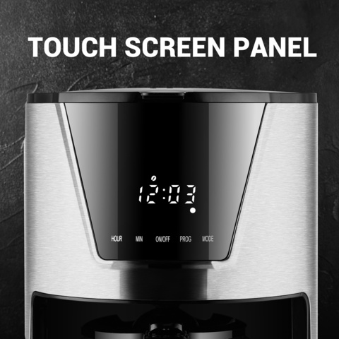 Buy Wholesale China Programmable Drip Coffee Machine With Reusable Filter  Glass Coffee Pot Touch Screen Coffee Maker & Programmable Drip Coffee  Machine at USD 51