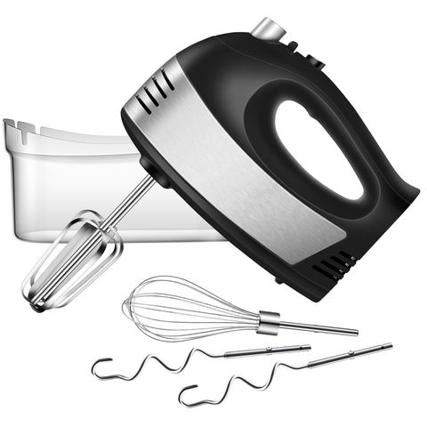 5-Speed Turbo Hand Mixer with Beaters and Dough Hooks