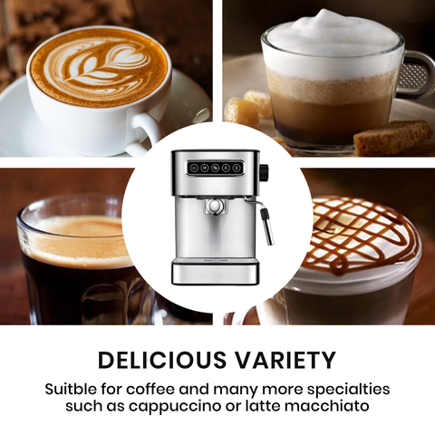 Buy Wholesale China Cappuccino Espresso Maker Touch Screen Coffee Machine  With Manual Milk Frother Steam Wand & Cappuccino Espresso Coffee Maker at  USD 55