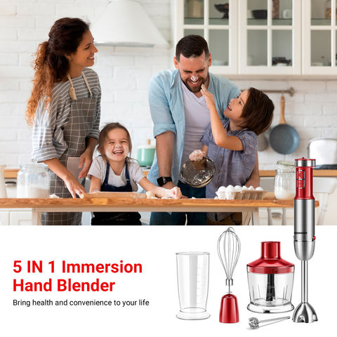 4 In 1 Immersion Hand Stick Blender Mixer Food Processor Electric Kitchen  Meat Grinder Whisk Juicer