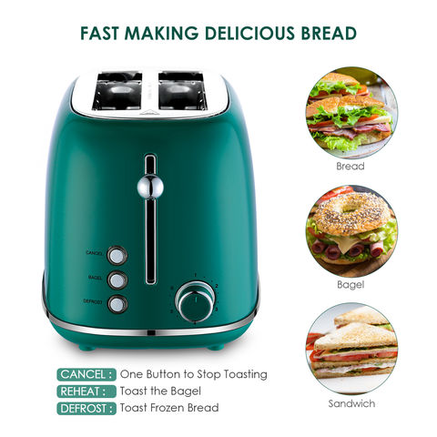 Buy Wholesale China Household Use Electrical Toaster 2 Slices Retro Small  Toaster With Bagel, Cancel, Defrost Function & 2 Slices Toaster at USD  13.35