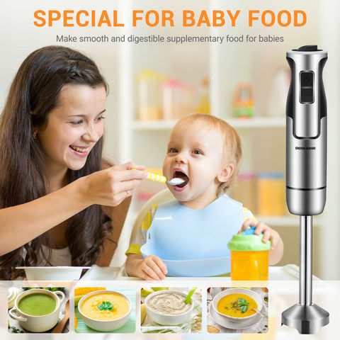 5 Core Handheld Blender, Electric Hand Blender 8-Speed 500W, Immersion Hand  Held Blender Stick with Food Grade Stainless Steel Blades for Perfect for  Smoothies, Puree Baby Food & Soup 