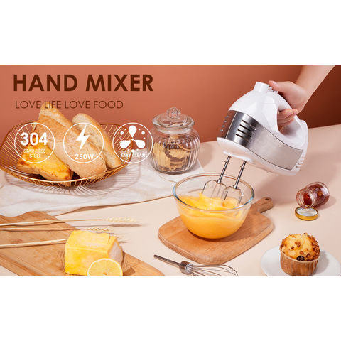7-Speed Electric Hand Mixer, Multi-purpose Handheld Whisk Stainless Steel  Egg Whisk with 2 Beaters Sticks & 2 Dough Sticks for Whipping Cream, Cakes