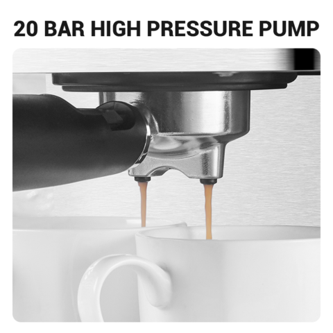 Dropship Espresso Machine With Milk Frother, 20 Bar Pump Pressure