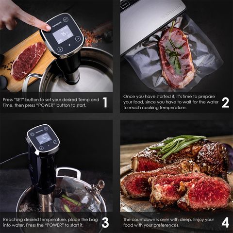 Sous Vide Cooker 1000W Precision Immersion Circulator IPX7