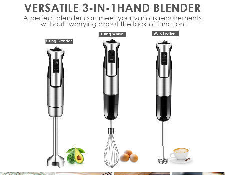 Buy Wholesale China Home Kitchen 825w Stainless Steel Hand Blender Set  Commercial Electric Hand Blender & Stainless Steel Hand Blender at USD  12.97