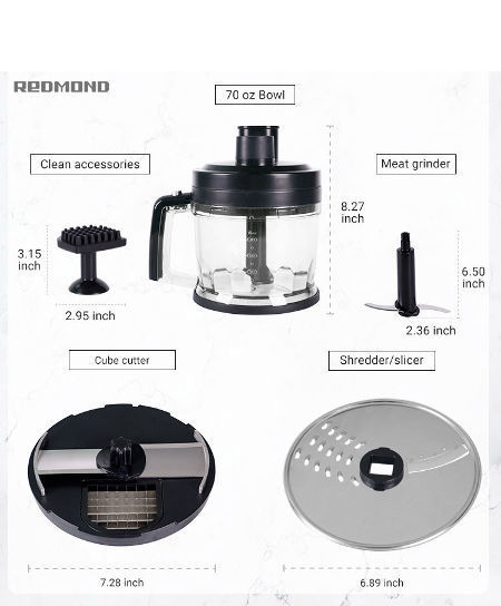 Buy Wholesale China Small Food Processor Chopper Blender Electric Slicer  Kitchen Cooking Immersion Hand Blender 1000w & Electric Chopper Hand Blender  at USD 20