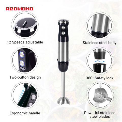 Electric Immersion Blender Hand Blender with Whisk 5 in 1 600W,304  Stainless Steel Ice Crush Blade with Whisk, Milk Frother - AliExpress