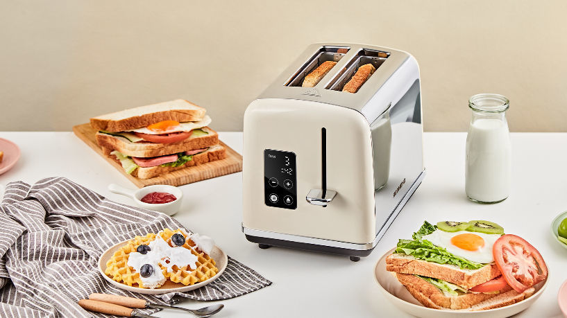 Toaster 2 Slice, Stainless Steel Toaster with Touch LCD Display (6