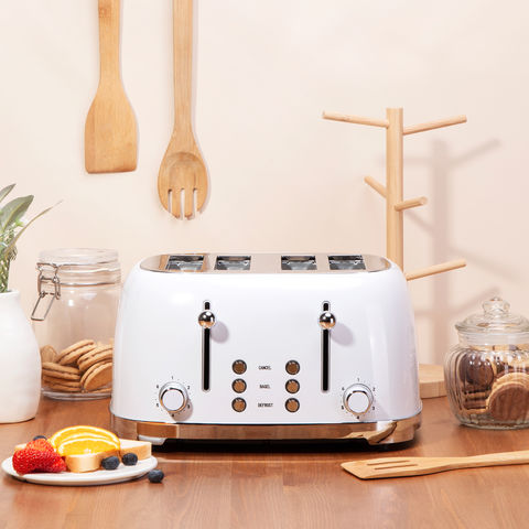 Home Kitchen Appliances 1600 Watt 4 Slice Stainless Steel Pop Up Bread  Toaster