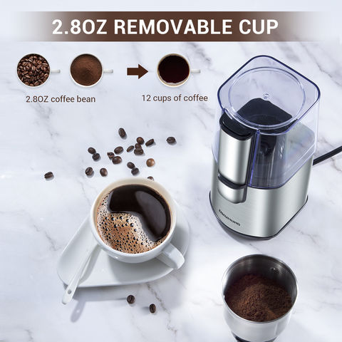 Buy Wholesale China Stainless Steel Coffee Grinder Mill Machine Portable  160w Electric Nuts Spice Coffee Bean Grinder & Electric Coffee Bean Grinder  at USD 11.6