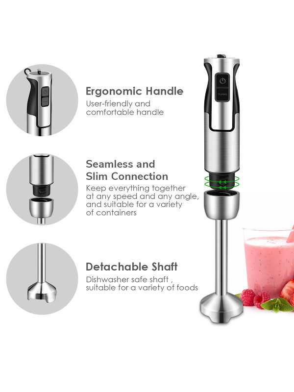 Buy Wholesale China Stainless Steel Portable Household Hand Mixer Stick  Electric Immersion Hand Blender & Electric Hand Blender at USD 12.8