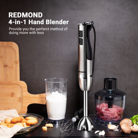 Immersion Hand Blender,500W-Stepless Speed 4-in-1 Smart Stick Blender, Egg  Whisk