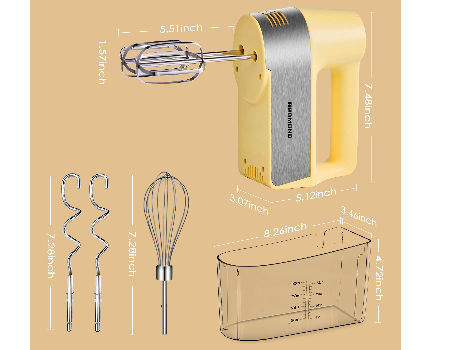 Buy Wholesale China Redmond Hand Held 5 Speed Egg Beater Kitchen Mixer With  Attachment 110v Hand Mixer Motor & Hand Mixer at USD 12.77