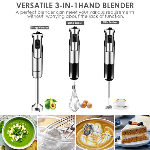 Hand Blender 500W 3-in-1 Multifunctional Electric Immersion