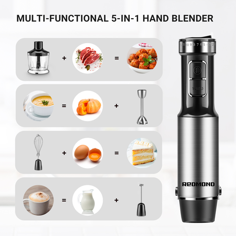 Buy Wholesale China 400w Commercial 5 In 1 With Chopper Hand Held Stick  Blender Juicers Immersion Powerful Blender Stick & Powerful Blender Stick  at USD 17.8