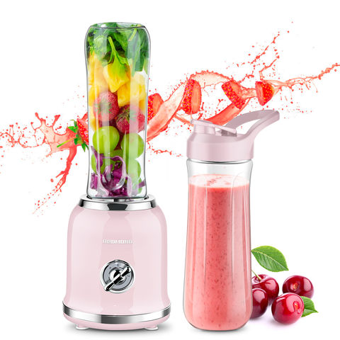 600ml Personal Blender for Shakes and Smoothies; Powerful & Professional Smoothie  Maker with Portable Bottle 300W Electric Motor BPA Frees Food Processor 20  Oz 4 Stainless Steel Blade