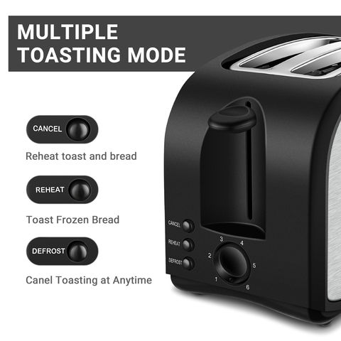 Buy Wholesale China Household Use Electrical Toaster 2 Slices Retro Small  Toaster With Bagel, Cancel, Defrost Function & 2 Slices Toaster at USD  13.35