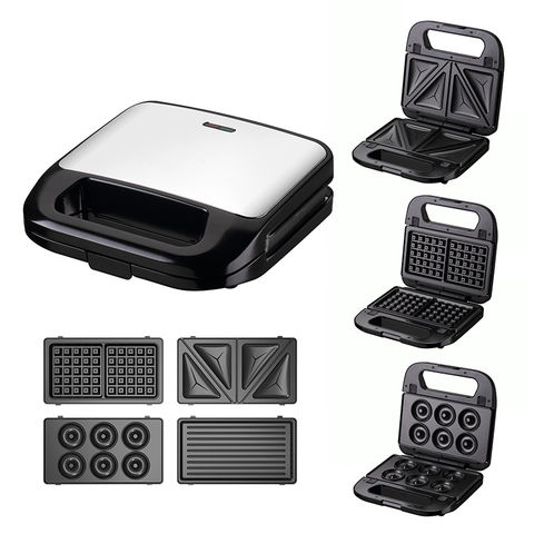 Grille-Pain à Sandwich Électrique en Acier Inoxydable, Machine à Sandwichs, Grill de Presse, Appareil à Sandwichs pour Petit-Déjeuner