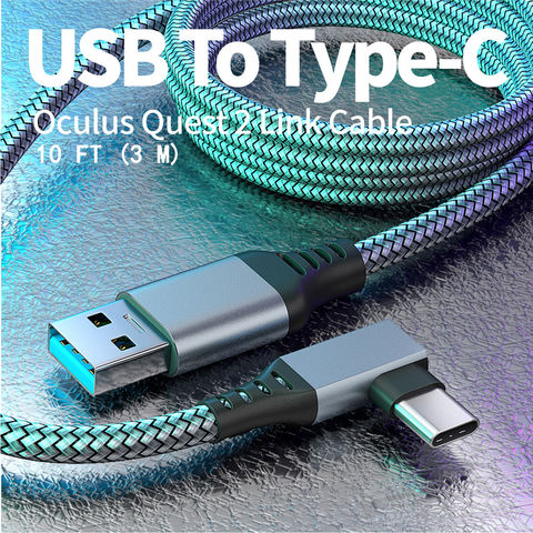 10FT Link Cable for Oculus Quest 2, Link Cable for Quest 2 High Speed Data  Transfer Charging Cable USB 3.0 to USB C Cable Charger for Oculus Quest 2