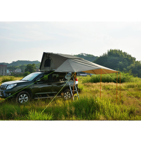 Tente de toit de voiture étanche, ombre d'abri, côté camping
