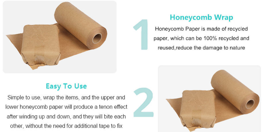 Compostable Honeycomb Packing Paper For Wine Cushioning Wrap Paper