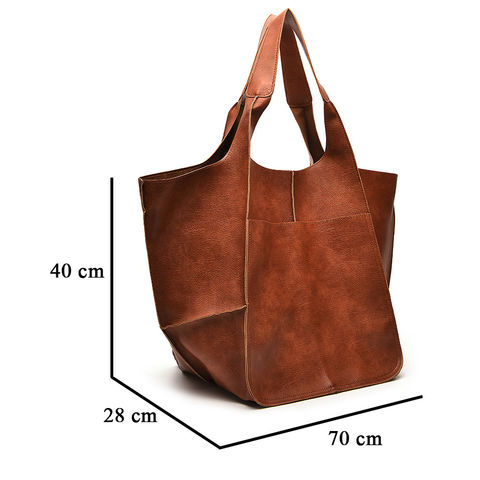 Buy Wholesale China Sh2323 Manufacturer Fashion Designer Wholesale Plain  Blank Large Custom Leather Pu Big Tote Bag & Tote Bag at USD 10.8