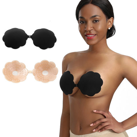 Compre Mujeres Sexy Push Up Floral Adhesivo Sin Tirantes Palo De Silicona  En Sujetador y Sujetador Sin Tirantes de China por 1.98 USD