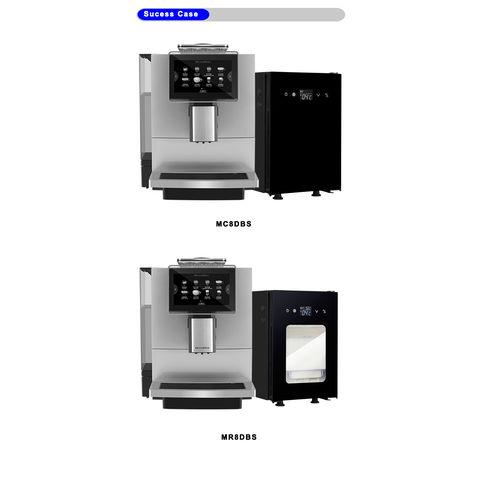 Mini enfriador/refrigerador de leche de chapa metálica de 8L para máquina de café con pantalla LCD