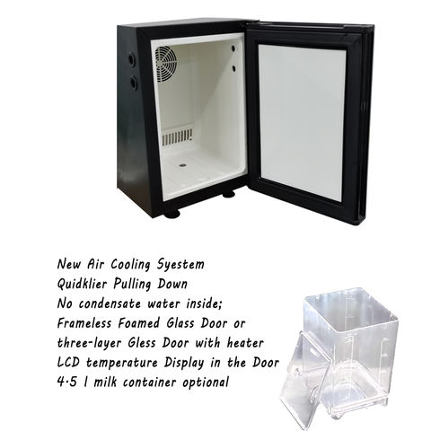 Mini enfriador/refrigerador de leche de chapa metálica de 8L para máquina de café con pantalla LCD