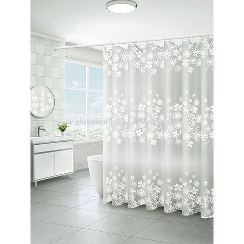 Shower Curtains PVC Waterproof Customized Design Bath with Plastic Hooks -  China Shower Curtain and 3D PVC Shower Curtain price