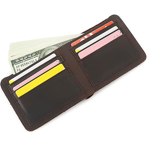 Portefeuille Long en Cuir Personnalisé pour Homme, Portefeuilles en Cuir Véritable pour Hommes avec Porte-Monnaie, Cadeau