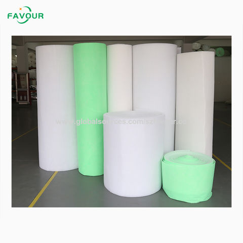Material de filtro de alto rendimiento filtro de aire materia prima lavable filtro de fibra de vidrio