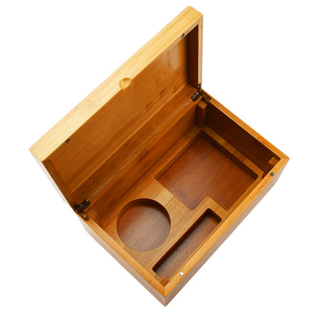 GREEN CROSS Rolling Tray Stash Box Lock Box With Key Wooden Box