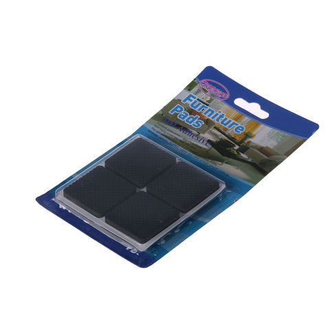 Lot de 8 patins en feutre carrés auto-adhésifs antidérapants en EVA pour meubles, 38*38mm