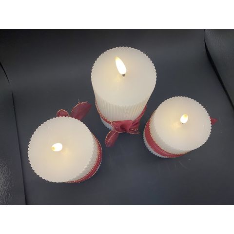 Viewamoon Flower Candle Battery Operater Candles Safe, Smokeless 6'' Pillar  Tea Lights Battery Operated Battery Operated Candles with Flickering Flame