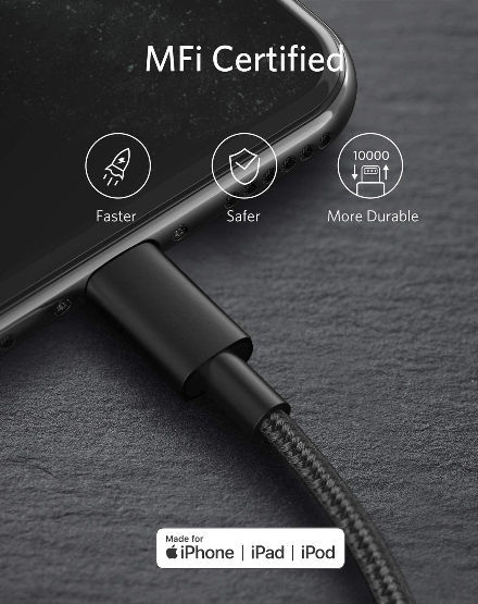 USB C to Lightning charging Cable with Nylon braided supplier