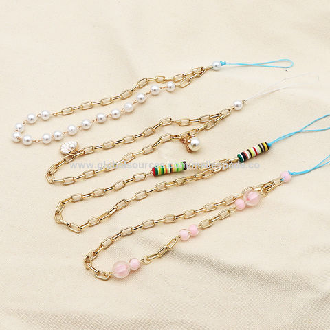 Bulk Buy China Wholesale Pearl Shell Clay Beads Diy Cell Phone Case Chain  Mobile Phone Strap Phone Charm Phone Chain Metal $1.1 from Wenzhou joy  creation Co., Ltd.