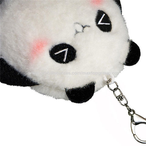 Wholesale Cute Animal Car Pom Pom fluffy Keychain Flocking Plush