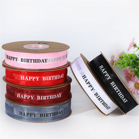 Gift Wrap Ribbons Webbing Packaging English Letter Wholesale Snow