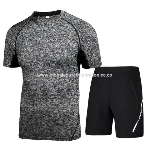 2023 - Conjunto deportivo de 2 piezas para hombre, camiseta de manga larga  lisa y pantalones deportivos, conjuntos deportivos casuales para correr