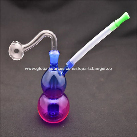 Pipa de aceite de cristal, quemador de pyrex, cachimba de agua