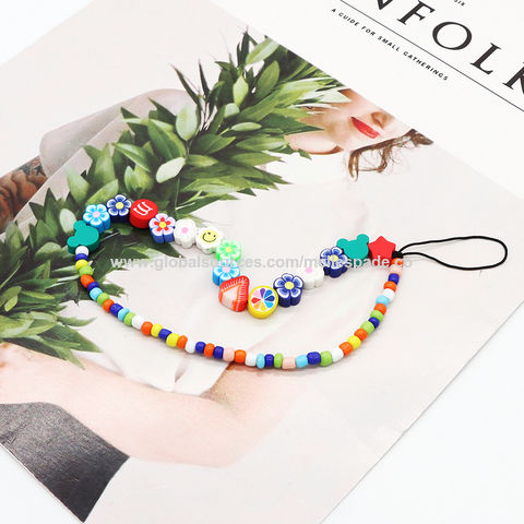 Buy Wholesale China Mixed Color Polymer Soft Clay Fruit Series Phone  Lanyard Mobile Phone Charm Chain Phone Beaded Strap & Phone Beaded Strap at  USD 0.6