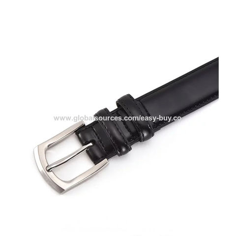 Cinturones de cuero PU para hombre, hebilla de aleación, cinturón de moda casual, personalización OEM